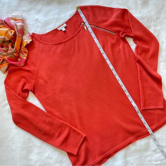Solar Womens Red Orange Lightweight Knit Blend Sweater Top, Size S - Picture 14 of 15